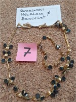 Swarovski Crystal Sapphire Necklace & Bracelet