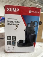 UTILITECH cast aluminum submersible sump pump