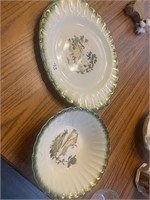 AMERICAN LIMOGES SERVING DISHES WARRANTED GOLD