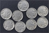 9 Buffalo Nickels: 1936-1937