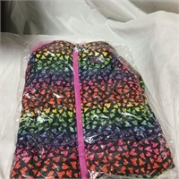 Skechers Puffer Jacket Rainbow Heart Hoodie