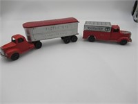 TootsieToy Tractor Trailer and Mack Truck Lot
