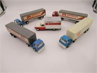 TootsieToy Semi Truck and Trailer Lot of (5)