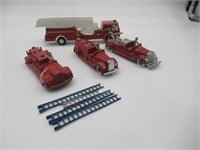 TootsieToy Fire Truck Lot Hook/Ladder/More