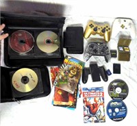 Video game accessory lot with movies and more