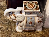 Chinese ceramic elephant seat plant stand