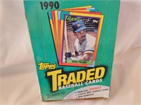 1990 Topps Traded baseball wax box with 36 packs
