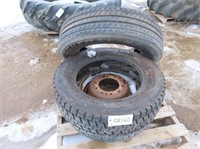 (2) Continental 225/70R19.5 Tires & 1-Truck Tire