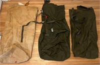 Three XL WW2 US Military Bags