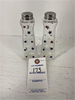 Patriotic Glass Salt & Pepper Shakers