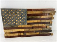 Wooden Handmade Old Glory Flag Wall Hanging