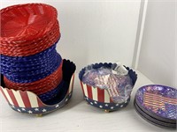 Patriotic Plate Holders and Plates