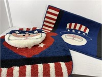 Uncle Sam Toilet Lid Cover and Rugs