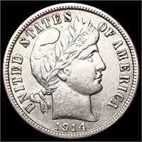 1914 Barber Dime UNCIRCULATED