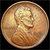 1910-S Wheat Cent CLOSELY UNCIRCULATED