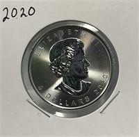S - 2020 1 OZ .9999 FINE SILVER CANADA COIN (A)
