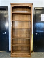 Tall Oak Bookshelf 33" W 7 Foot T