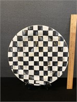 Wood Checkerboard Pizza Platter 14"