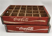 2 Vintage Coca Cola Wooden Bottle Crates