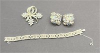 Vintage Rhinestone Jewelry inc Vogue earrings