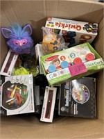 A huge box of toys, boys and girls different