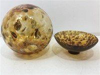 2 Art Glass Pieces