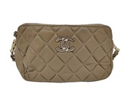 CC Khaki Quilted Leather Camera Bag