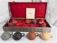 Small Tea Pots Box Of 10 Yi- Xing Clay