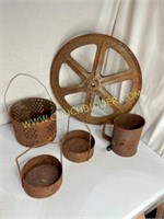 Cool Looking Old Stuff Sieves, sifter, pully