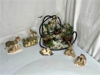 Call Of The Wild Water Fountain With Bears & Wolve