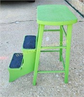 Green painted step stool