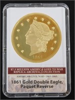 1861 Gold Double Eagle Replica - Paquet Reverse,