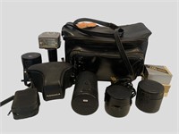 Vintage Konica Camera & Lens Kit