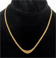 14K Yellow Gold Graduated Rope Chain Necklace
