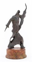 Mid-Century Brutalist Figural Bronze Sculpture