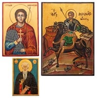 Greek and Russian Style Icons, 21st C.