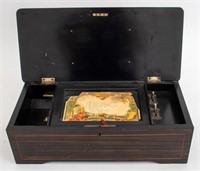 Napoleon III Inlaid Mahogany 8 Airs Music Box