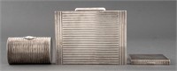 Art Deco Sterling Cigarette Cases & Compact, 3