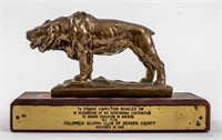 Frederick Roth Gilt Bronze Columbia Lion Sculpture