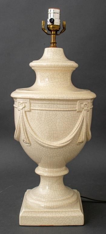 Neoclassical Style Ceramic Urn Vase Table Lamp