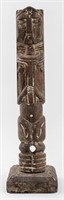 Mid-Century Modern Carved Wood Tiki Bar Totem