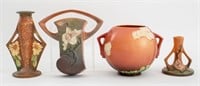 Roseville Art Pottery Vessels, 4