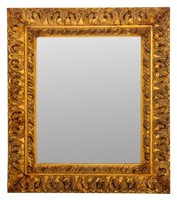 Baroque Revival Carved Giltwood Mantel Mirror