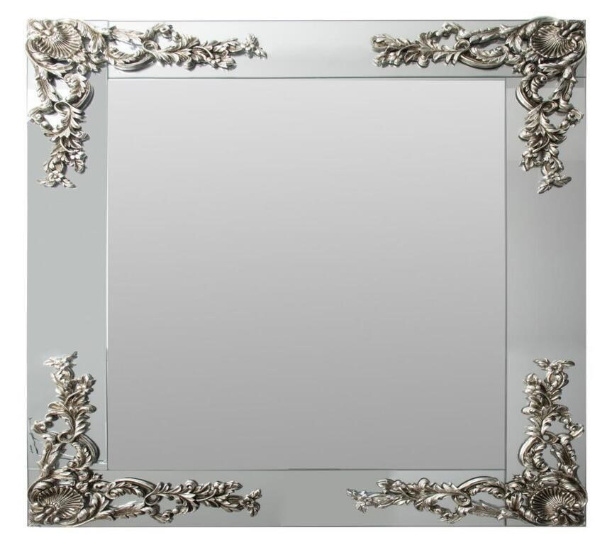 Modern Hollywood Regency Silvered Mirror