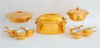 Royal Worcester Gold Lustre Ovenware, 15 Pieces