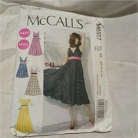 McCalls M6557 Dress Empire Waist Full Skirt Wrap