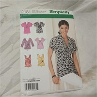 Simplicity 2181 Sewing Pattern Women's Casual Tops