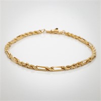 14kt Yellow Gold Italian Milano Rope Bracelet