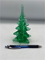 Green glass vintage Christmas tree