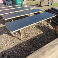 Three (3) Folding Fiberglass Benches/Stands